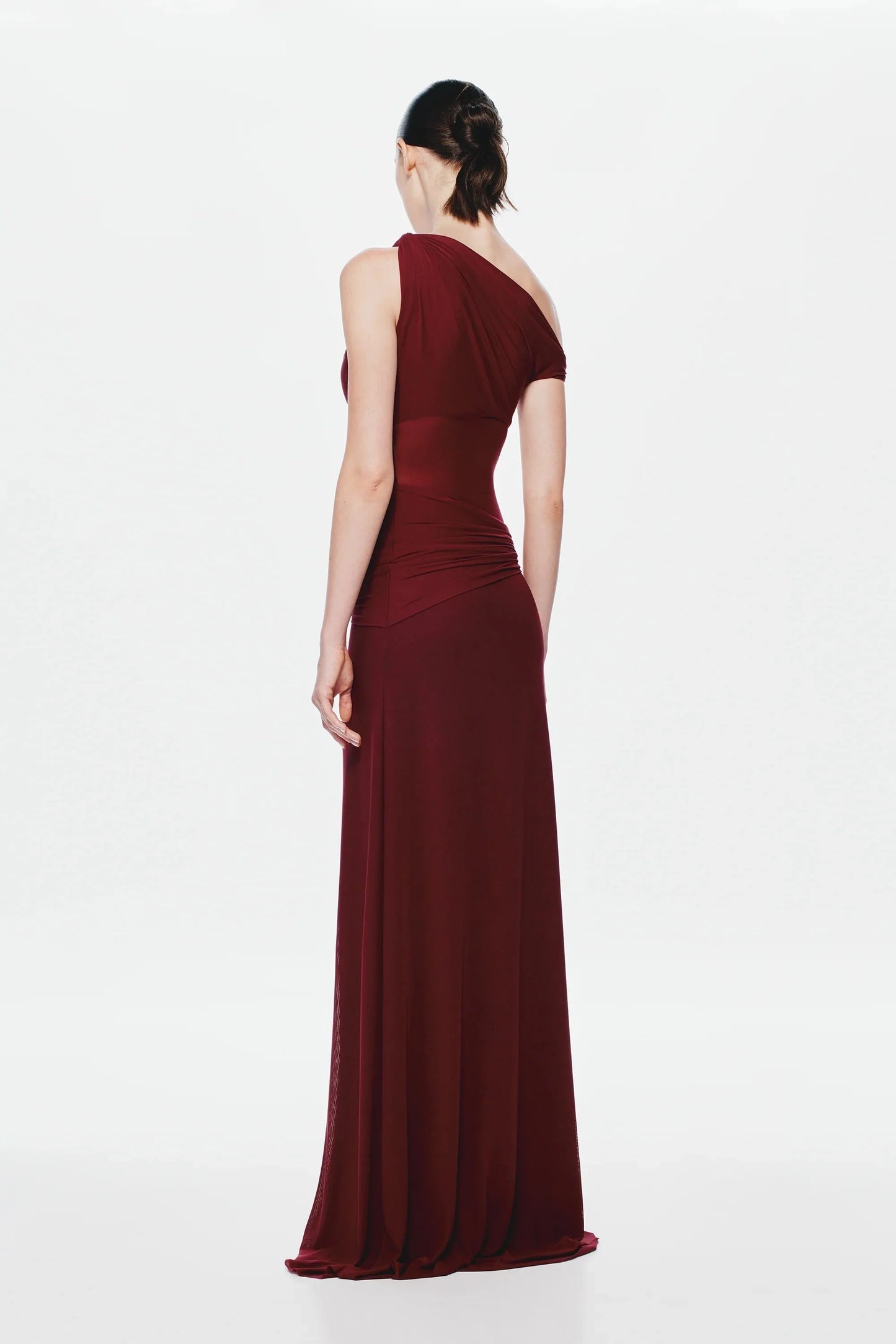 Misha Sisal Mesh Maxi Dress - Port