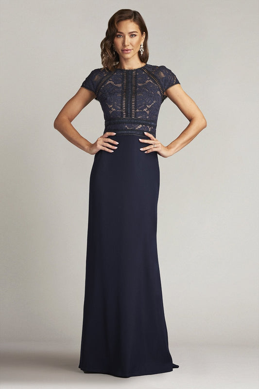 Tadashi Shoji ALG17705LXZ Fitted Long Floral Lace Formal Evening Dress