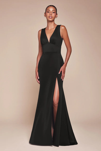 Cora Gown - V Neckline & Keyhole Back