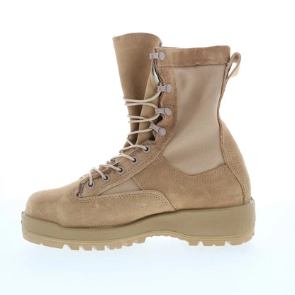 Belleville WP Steel Toe Combat Boot Made In USA Mens Brown Wide Boots