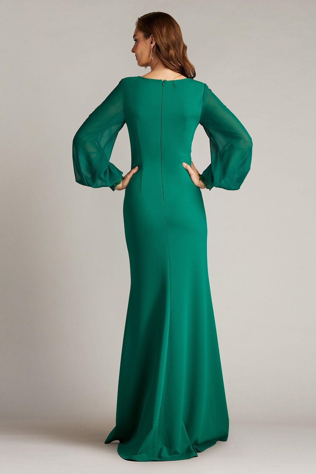 Tadashi Shoji BOS24911L Long 3D Applique Formal Evening Dress