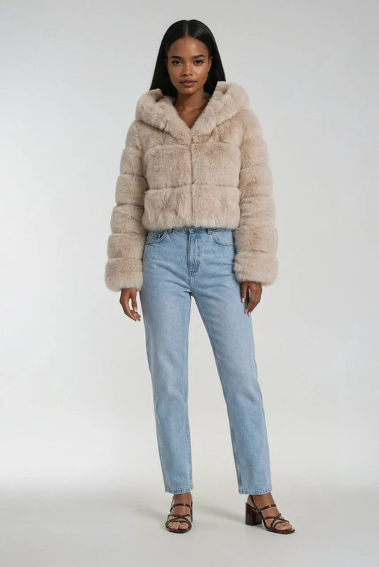 Livette - Fluffy Hooded Coat