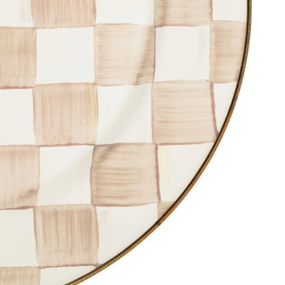 Mackenzie-Childs Mocha Check Serving Platter