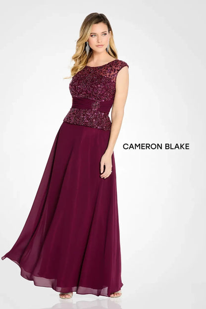 Cameron Blake 114657 Long Mother of the Bride Beaded Formal Dress