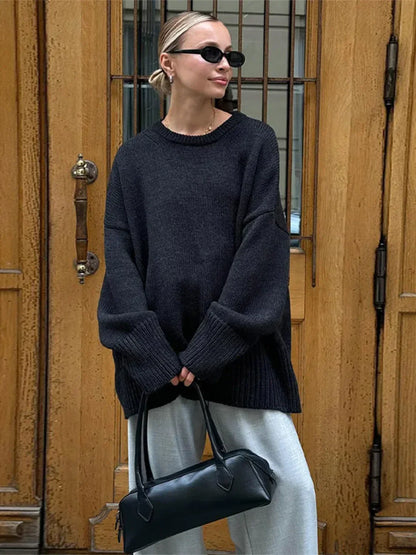 Casual Retro Long Sleeve Sweater