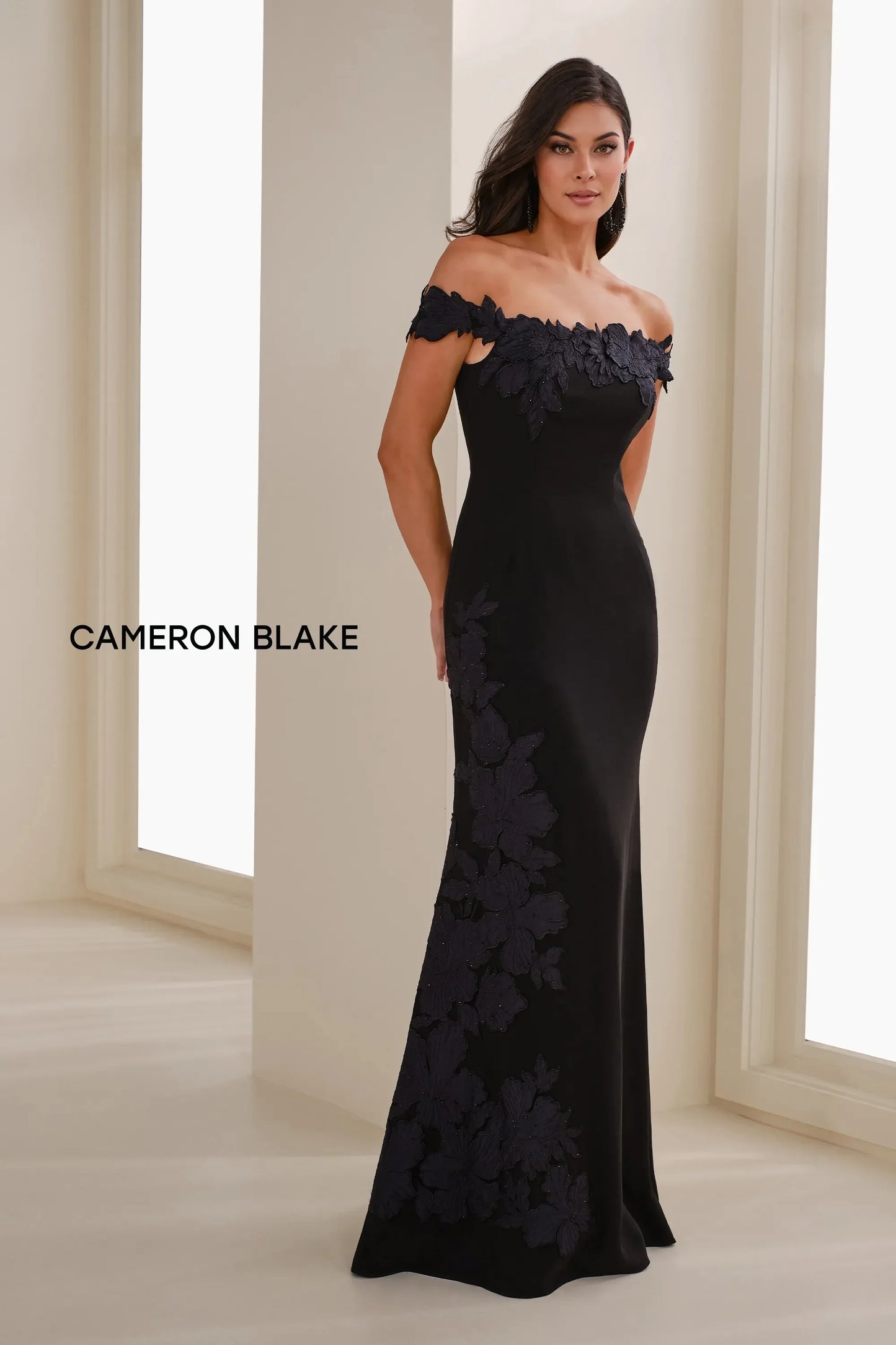 Cameron Blake CB901 Long Formal Floral Mermaid Dress