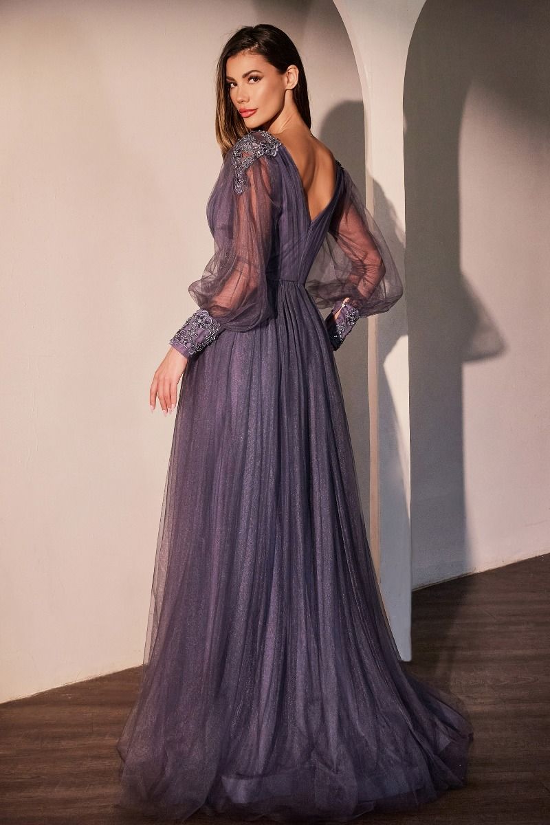 LaDivine CD0938 Long A Line Layered Mother of the Bride Dress