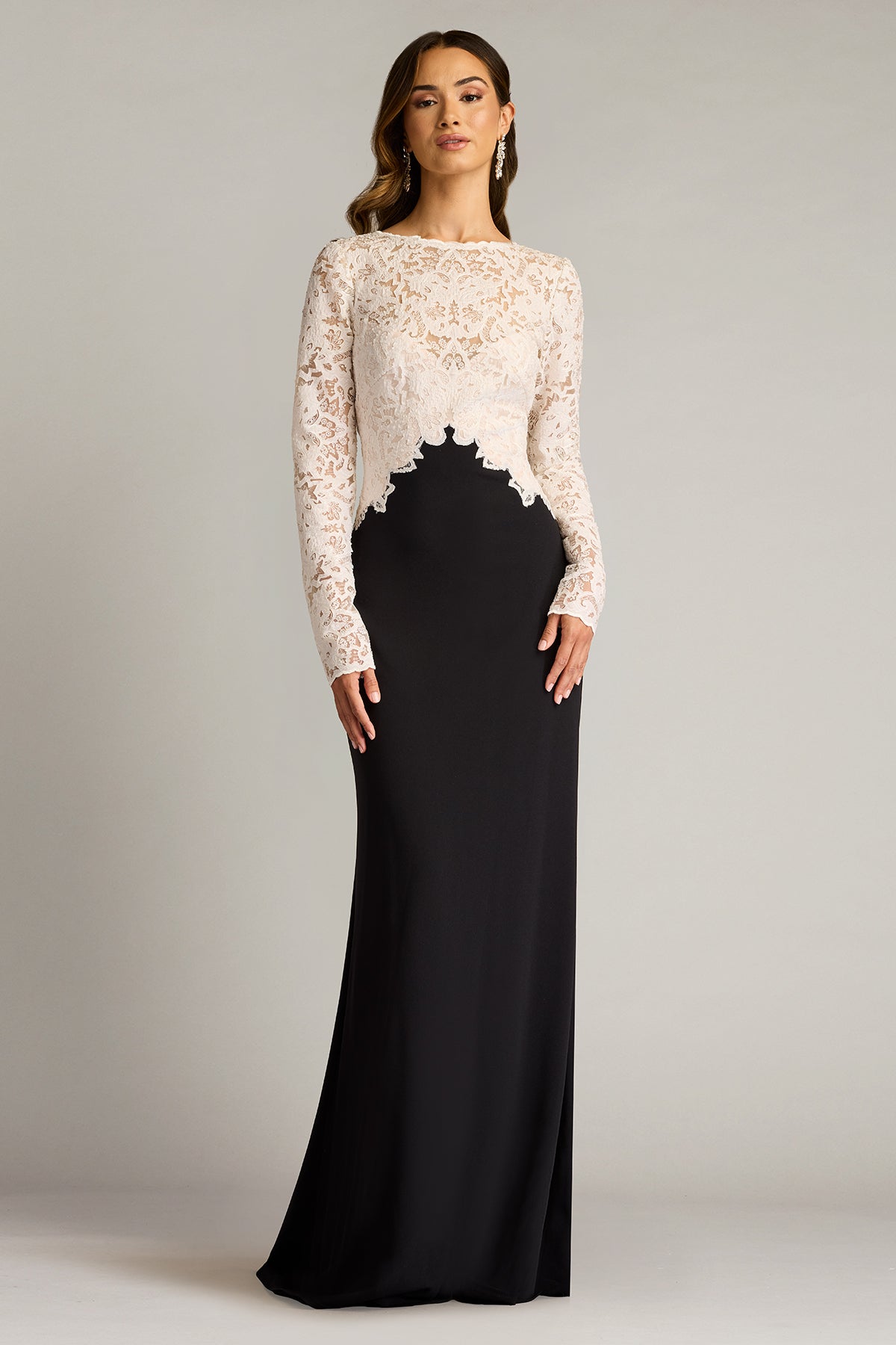 Tadashi Shoji CHK25159L Fitted Long Formal Evening Dress