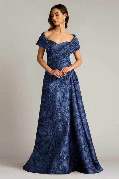 Pleated Long Formal Floral Dress by Tadashi Shoji CHN25179L