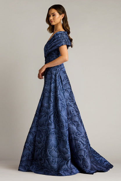 Pleated Long Formal Floral Dress by Tadashi Shoji CHN25179L