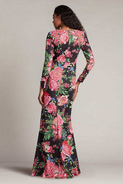 Tadashi Shoji CII24469L Long Printed Formal Floral Dress