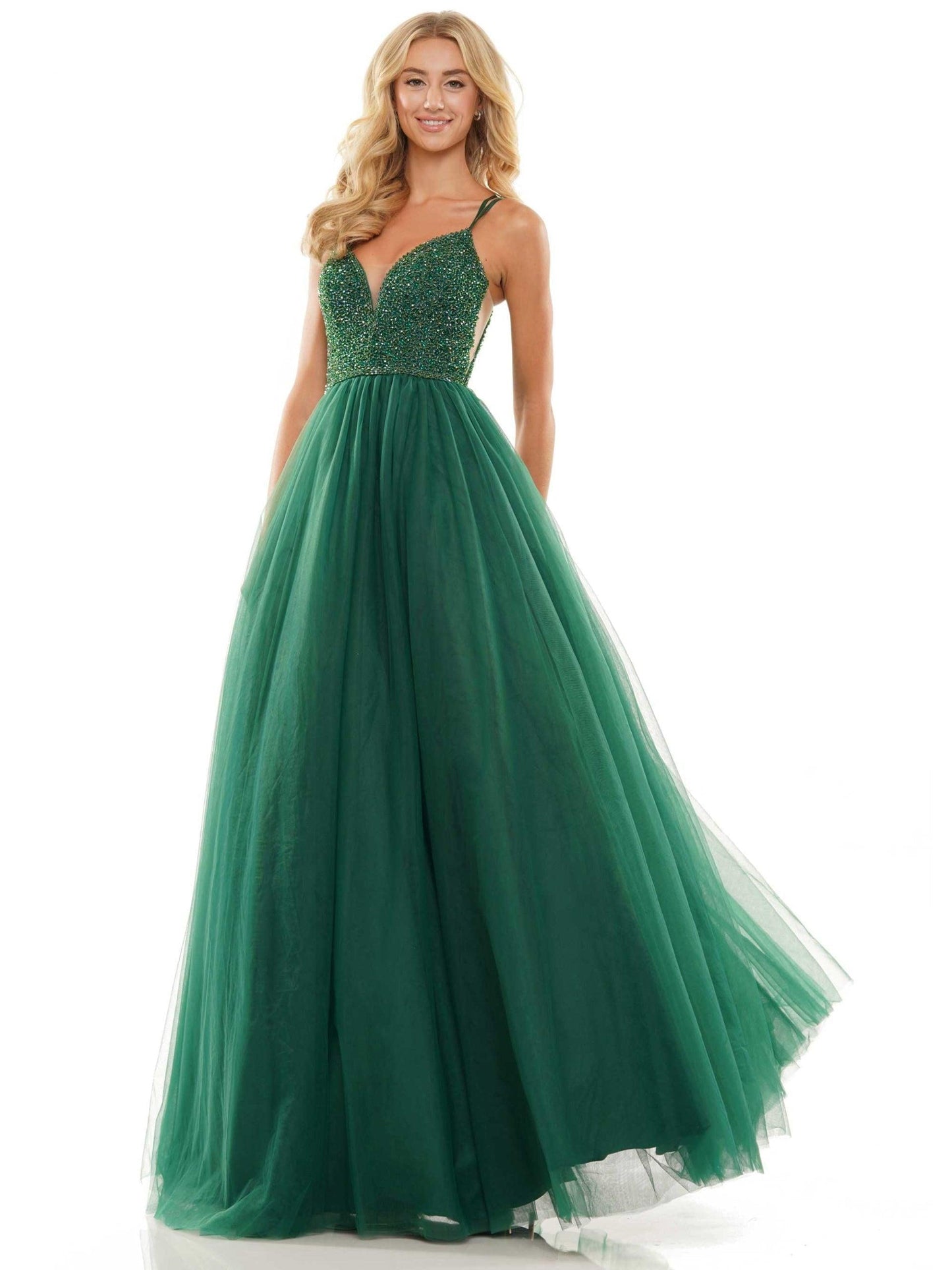 Colors 2382 Colors Long Formal Beaded Prom Dress