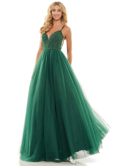 Colors 2382 Colors Long Formal Beaded Prom Dress