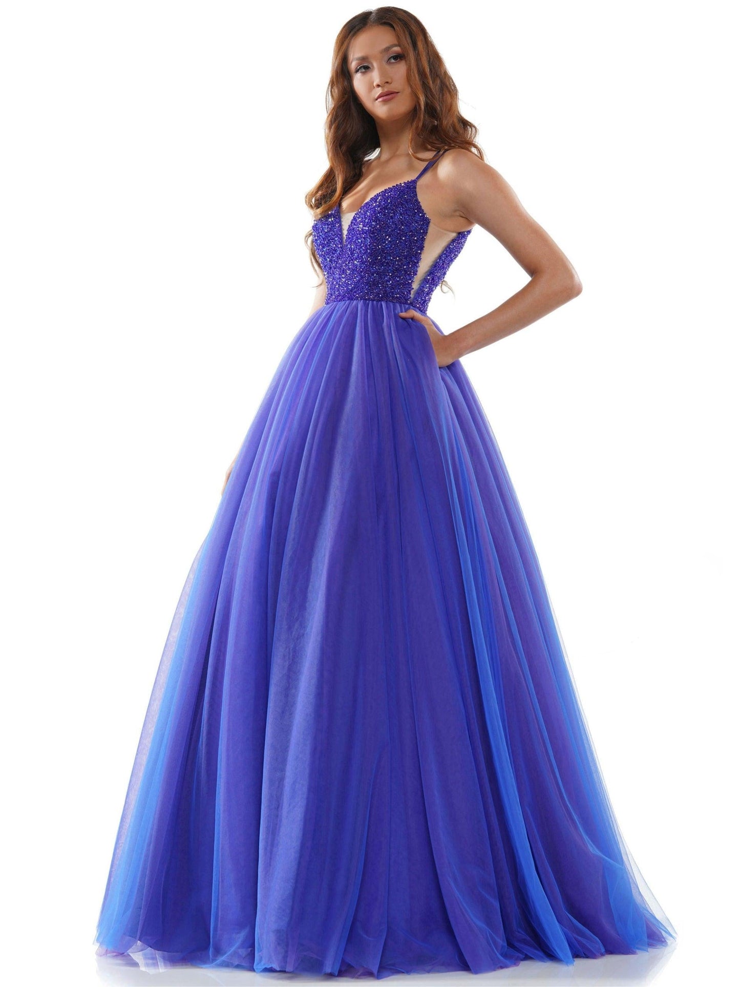 Colors 2382 Colors Long Formal Beaded Prom Dress