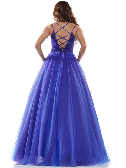 Colors 2382 Colors Long Formal Beaded Prom Dress