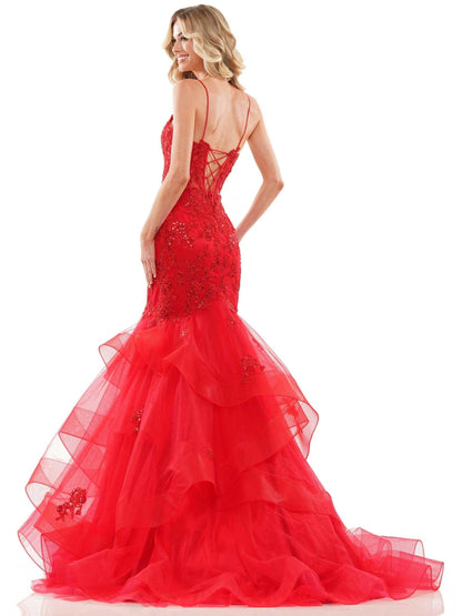 Colors 2899 Colors Long Spaghetti Strap Evening Dress
