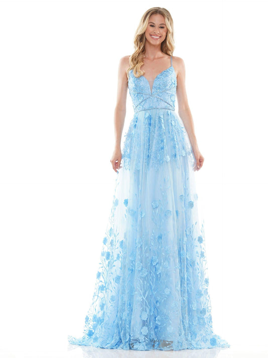 Colors 2726 Colors Long Spaghetti Strap Prom Formal Gown