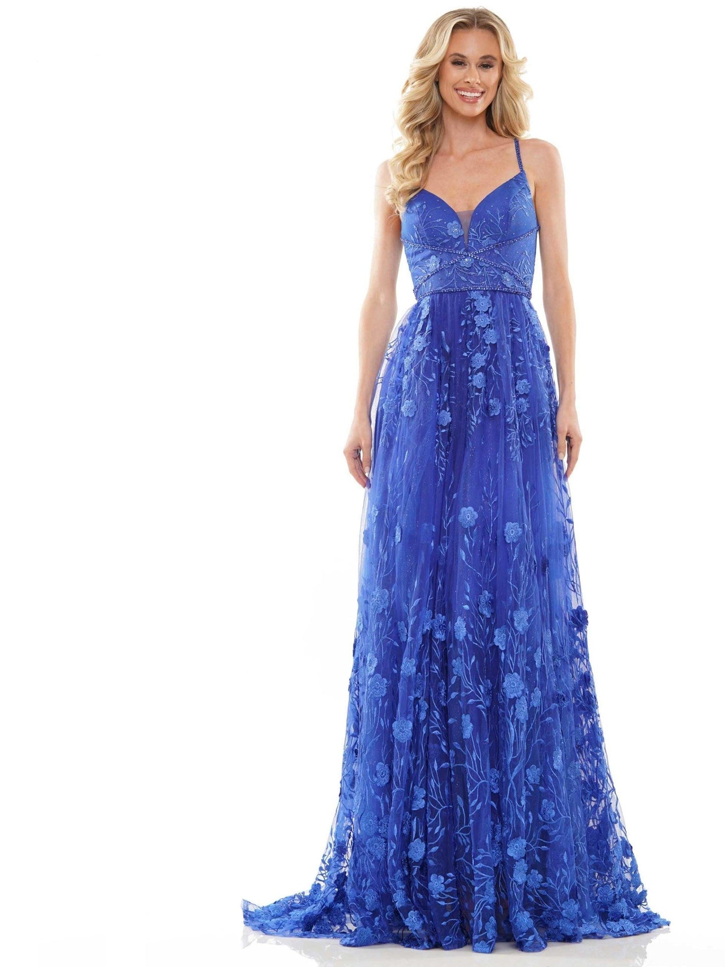 Colors 2726 Colors Long Spaghetti Strap Prom Formal Gown