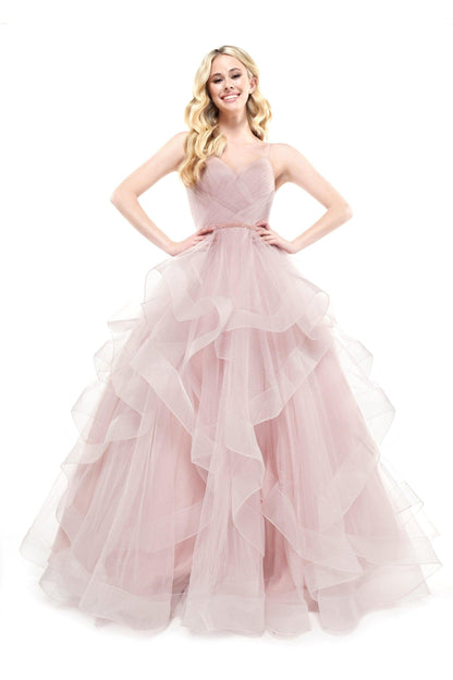 Prom Long Formal Glitter Mesh Ball Gown by Colors 2381