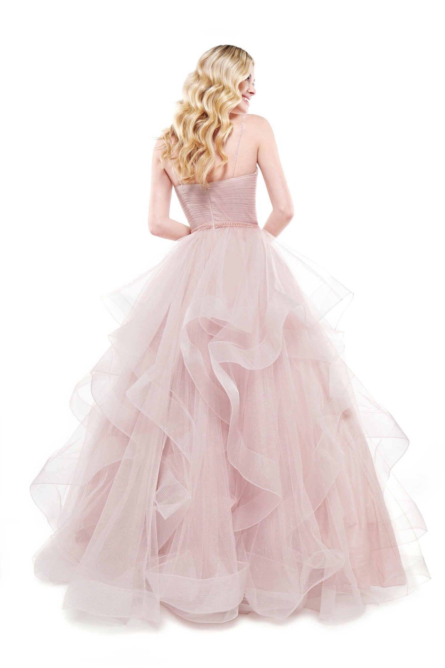 Prom Long Formal Glitter Mesh Ball Gown by Colors 2381