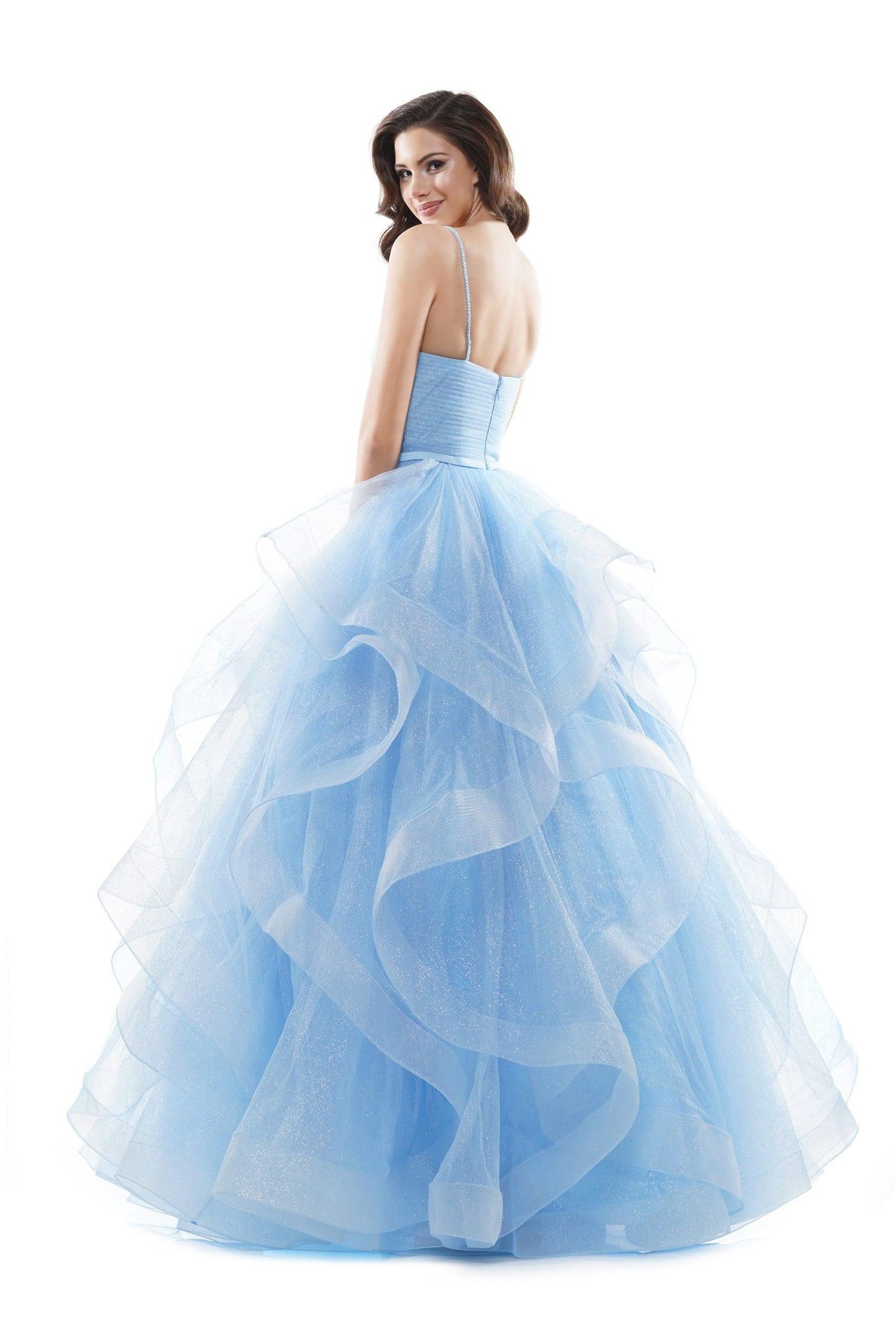 Prom Long Formal Glitter Mesh Ball Gown by Colors 2381