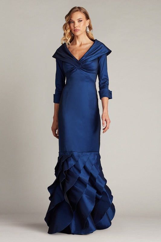 Tadashi Shoji CY25479L Formal Long Ruffle Evening Dress