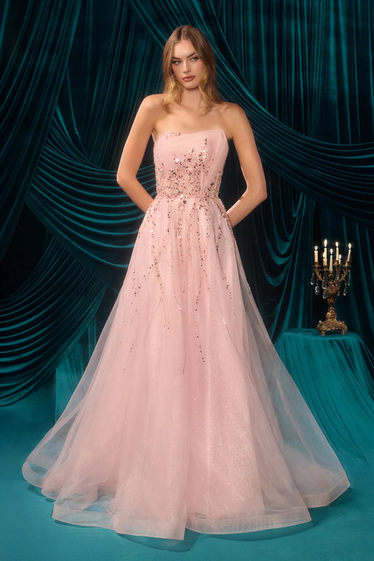 A1491 - Cynthia Structured Ball Gown - Andrea & Leo
