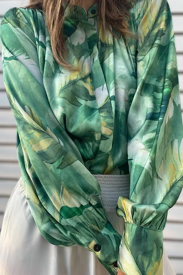 The Cornelia Jungle Print Blouse