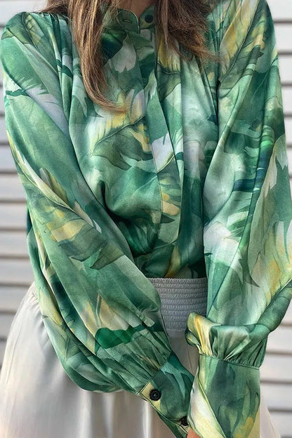 The Cornelia Jungle Print Blouse