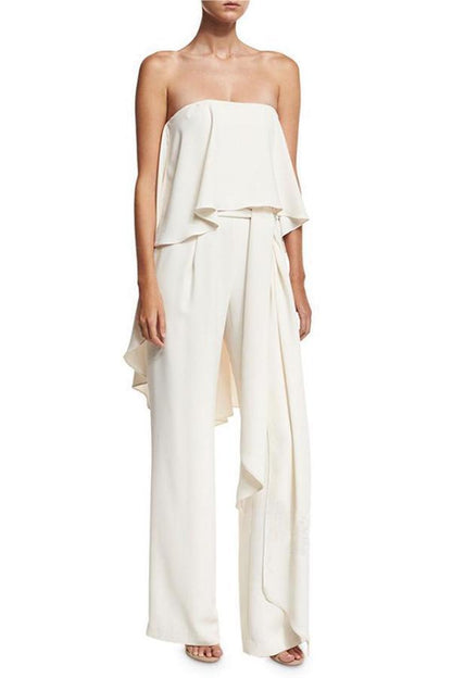 Tube Top Sleeveless Lace-up Jumpsuit