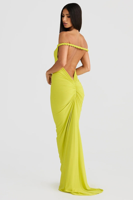 Maia Multi-Way Gown - Chartreuse