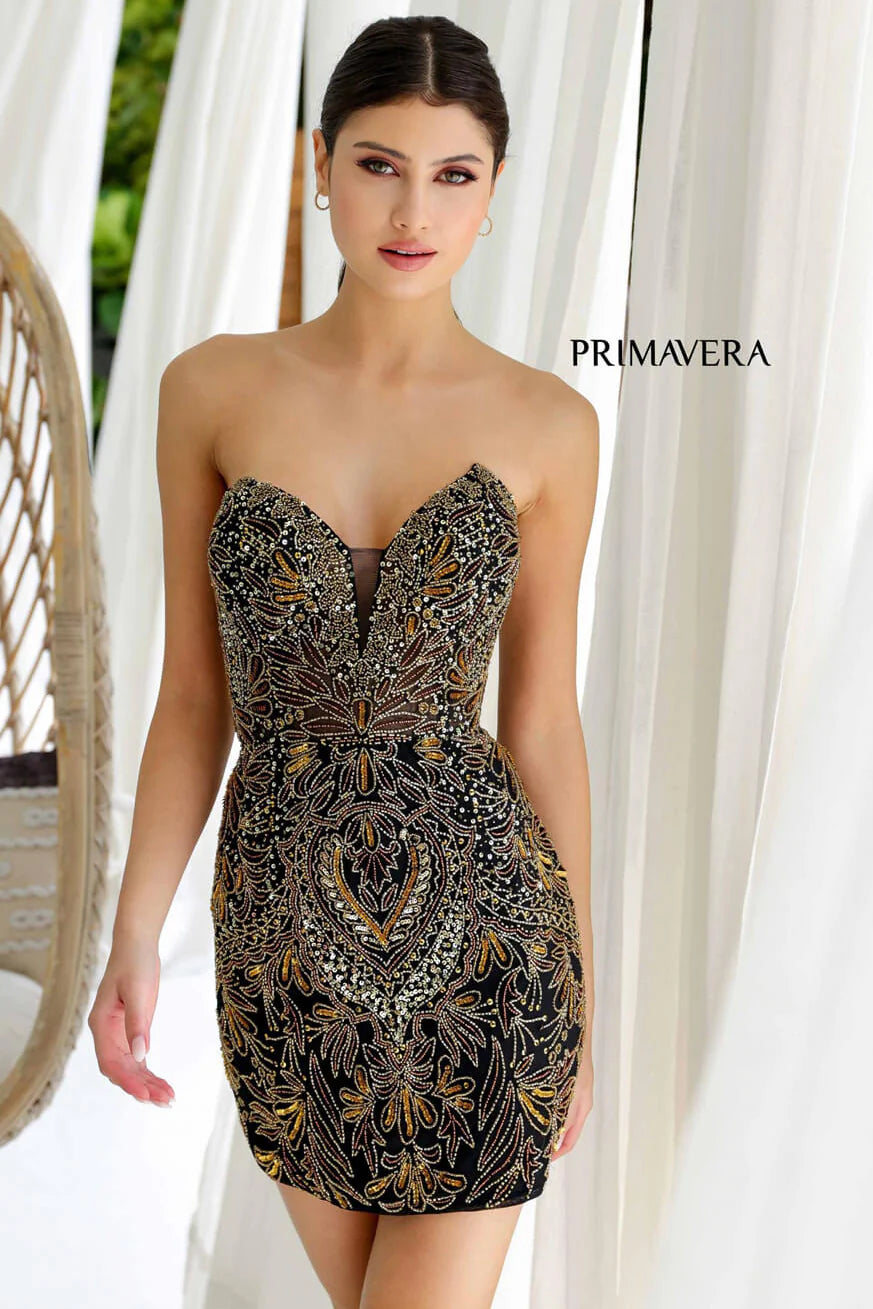 4226 - Primavera - Art Deco-Inspired Beaded Mini Dress