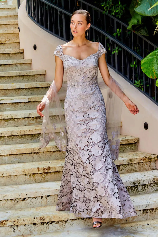 Ivonne D 122D65 Long Formal Mother of the Bride Lace Evening Dress