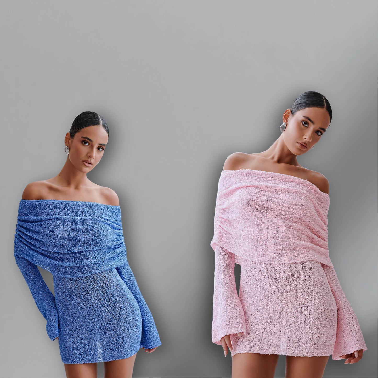 Elara Mini Dress - Elegant &amp; Off-Shoulder