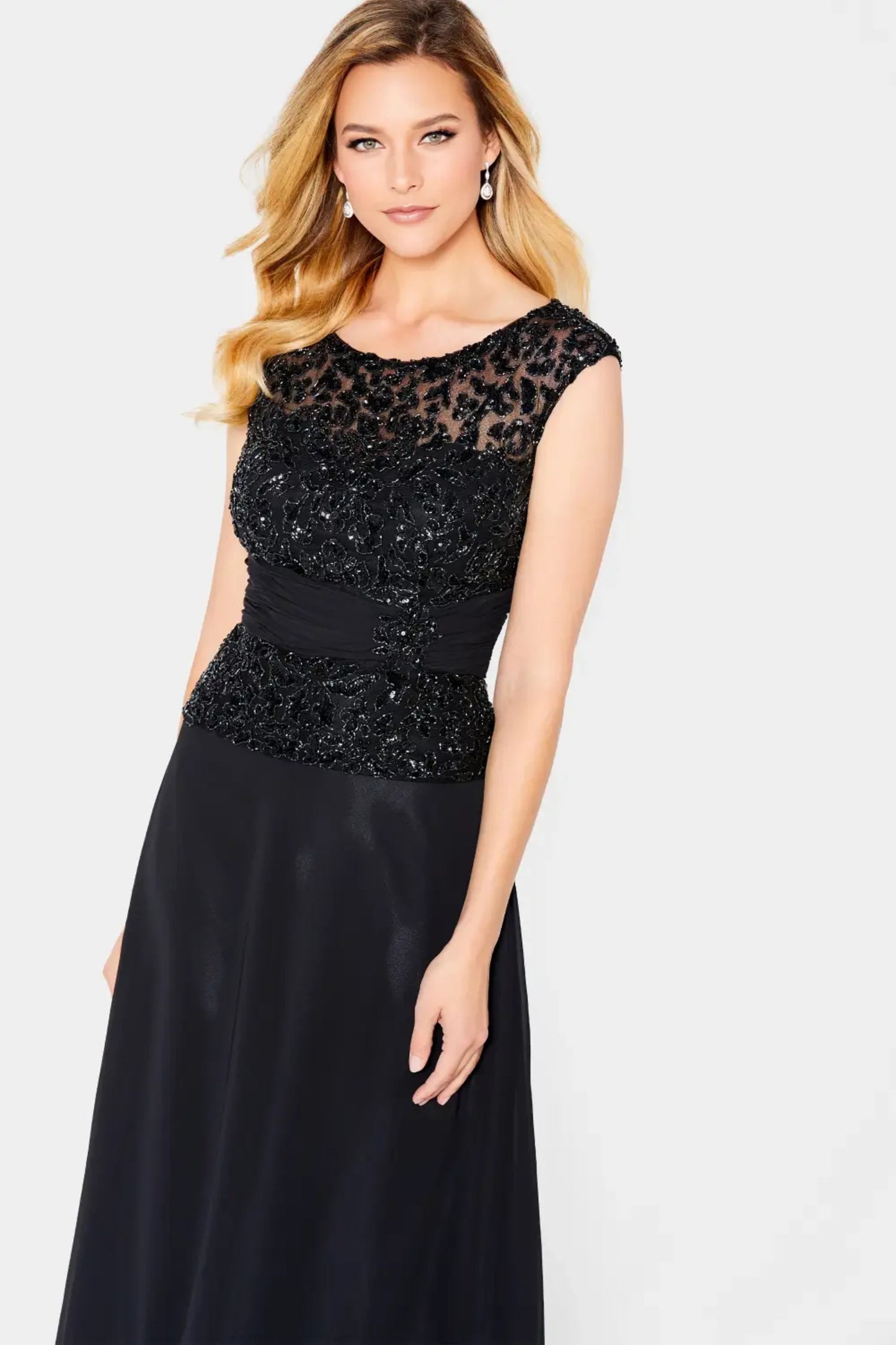 Cameron Blake 114657 Long Mother of the Bride Beaded Formal Dress
