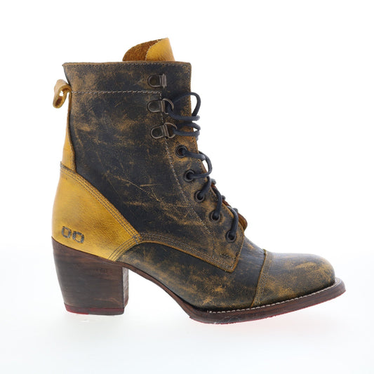 Bed Stu Judgement F385001 Womens Black Leather Lace Up Ankle & Booties Boots