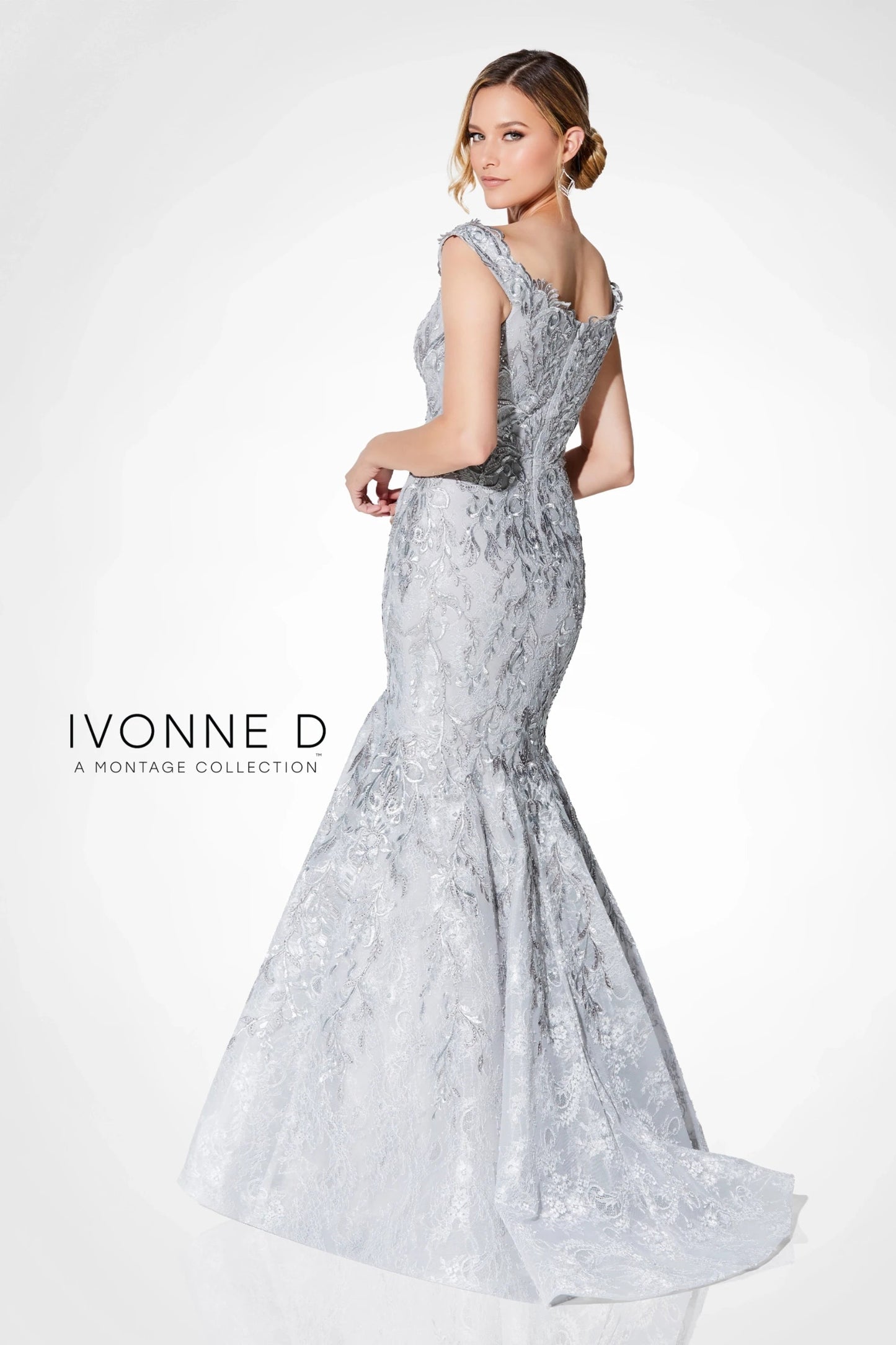 Ivonne D 122D66 Long Mermaid Lace Mother of the Bride Formal Dress