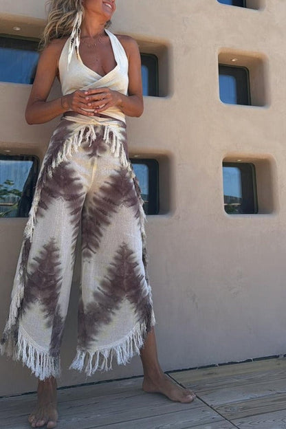 Tie-Dye Tassel Three-Piece Set
