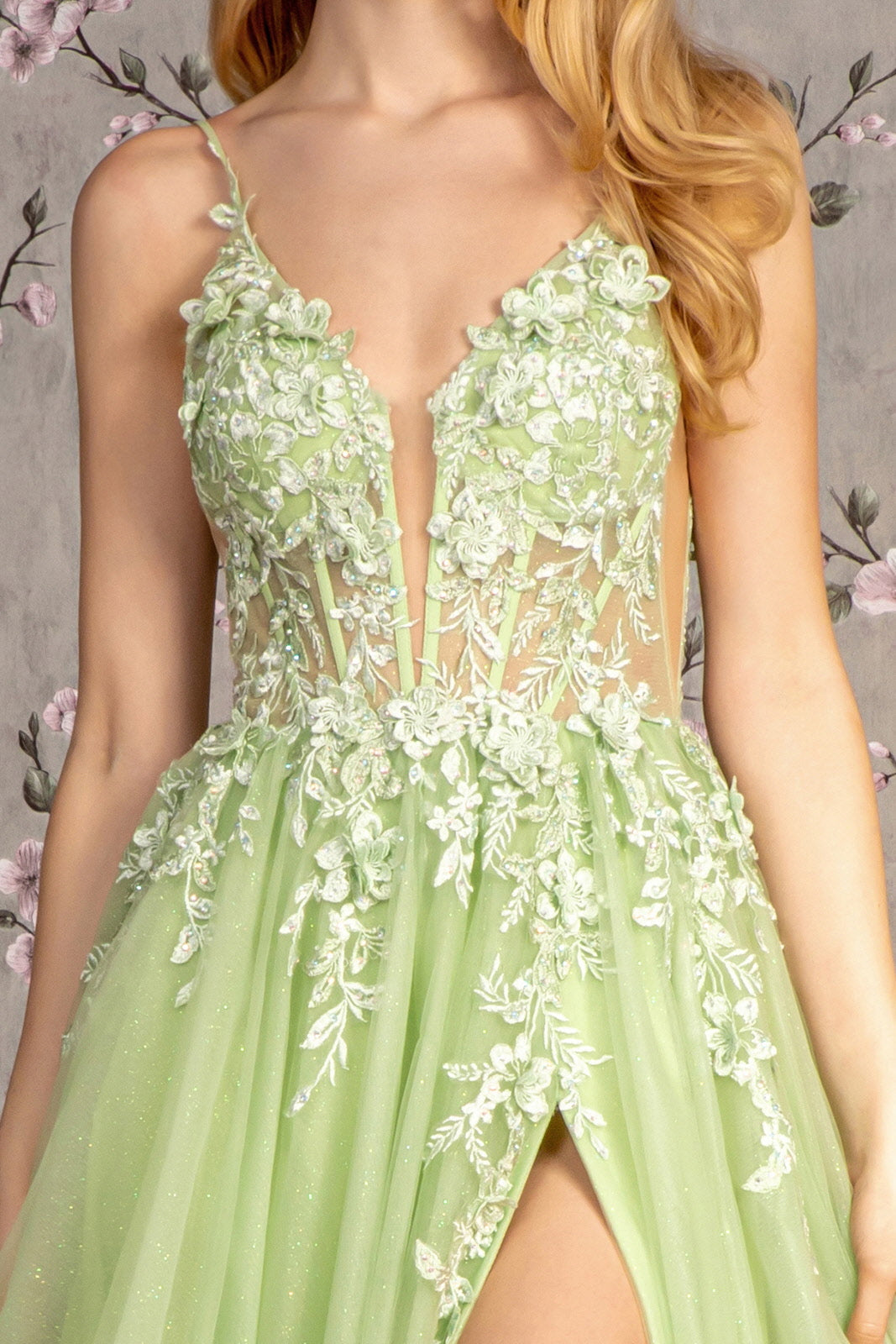 Glitter A Line Long Formal Prom Gown