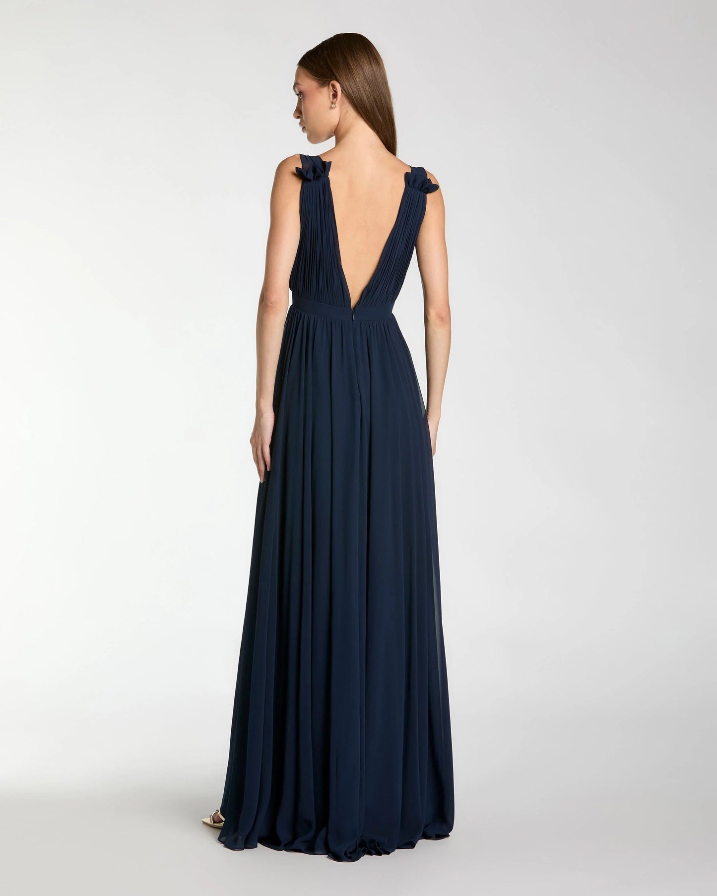 Long Sleeveless Formal Chiffon Gown by Mac Duggal 55321