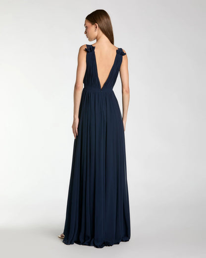 Long Sleeveless Formal Chiffon Gown by Mac Duggal 55321