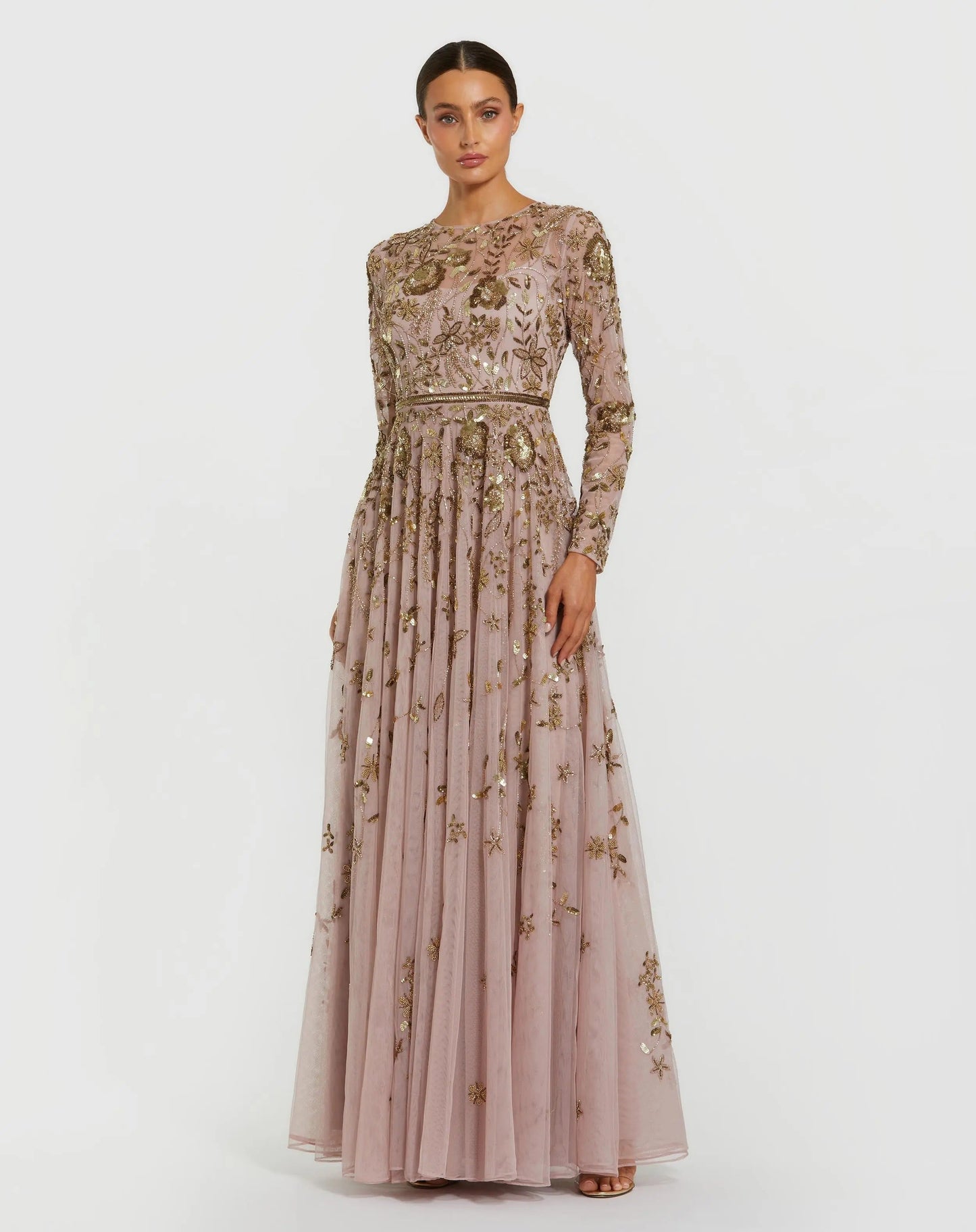 Floral Mother of the Bride Dress Long A Line Mac Duggal 6182