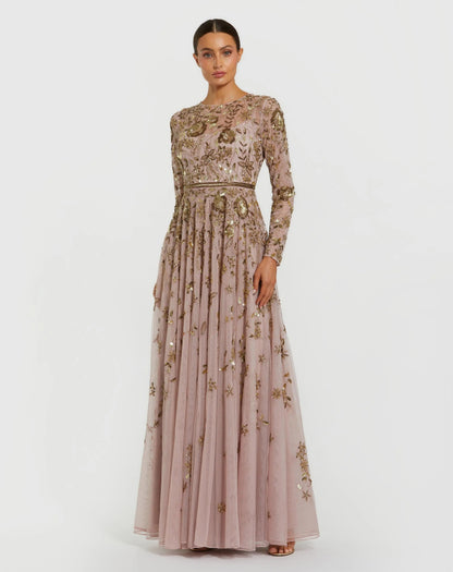 Floral Mother of the Bride Dress Long A Line Mac Duggal 6182