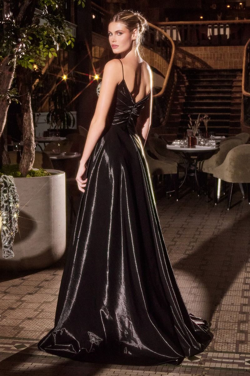 A-Line Long Formal Slit Bolero Prom Dress by LaDivine J882