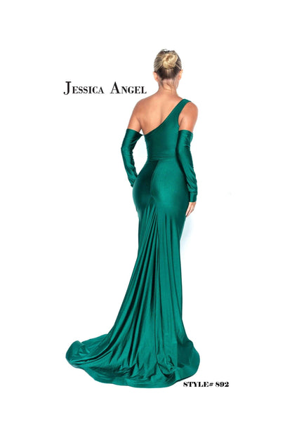 Jessica Angel Long Formal One Shoulder Prom Gown 892