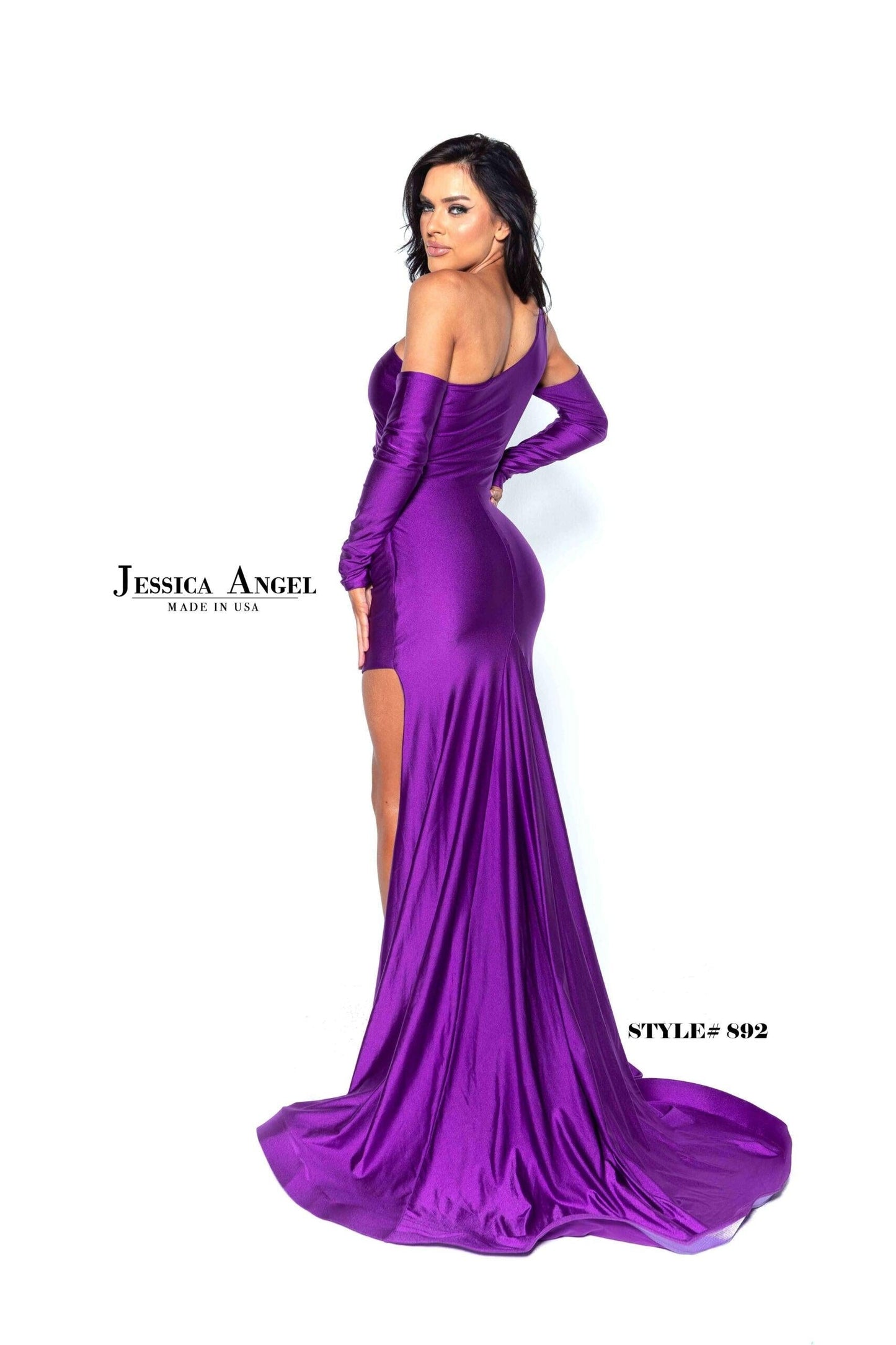 Jessica Angel Long Formal One Shoulder Prom Gown 892