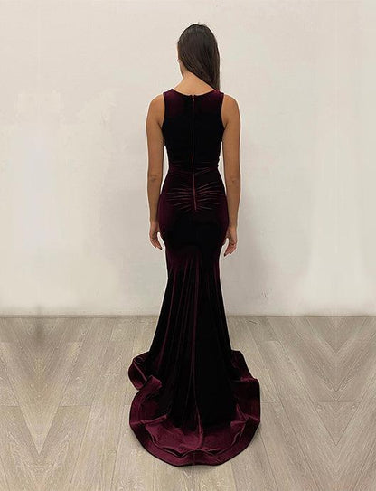 Jessica Angel Long Formal Sleeveless Velvet Gown 886