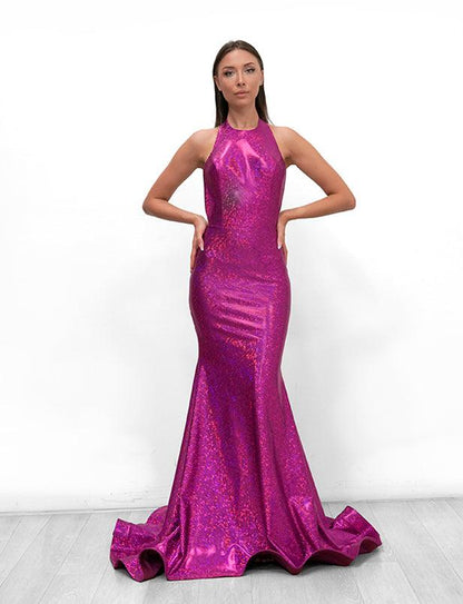 Jessica Angel Long Halter Formal Prom Dress 912