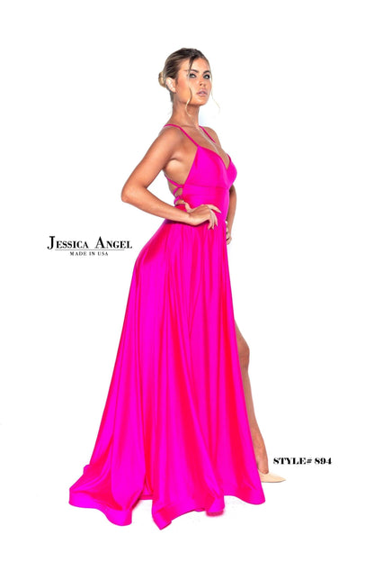 Jessica Angel Long Spaghetti Strap Prom Dress 894