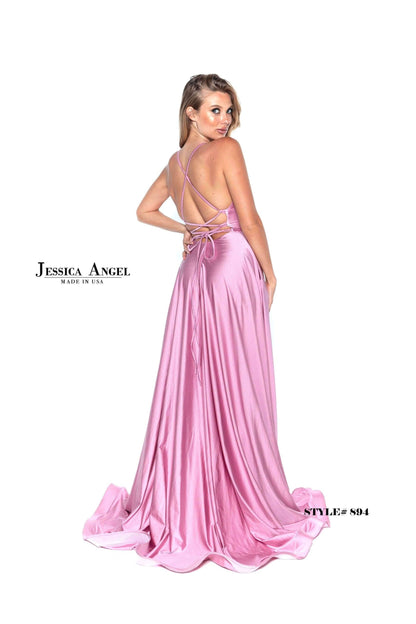 Jessica Angel Long Spaghetti Strap Prom Dress 894